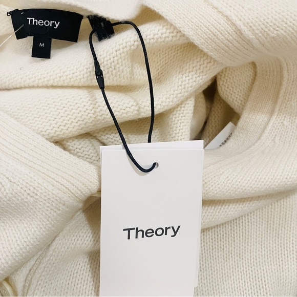 Theory 100% wool & cashmere cardigan in cream - Picture 5 of 9
